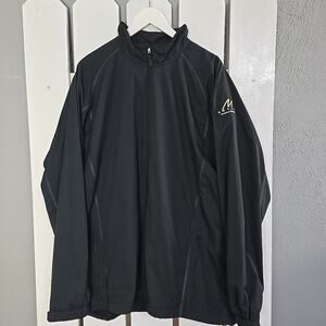Nike Golf Jacket Mens XXL Full Zip Dri Fit Lightweight Windbreaker Black Outdoor